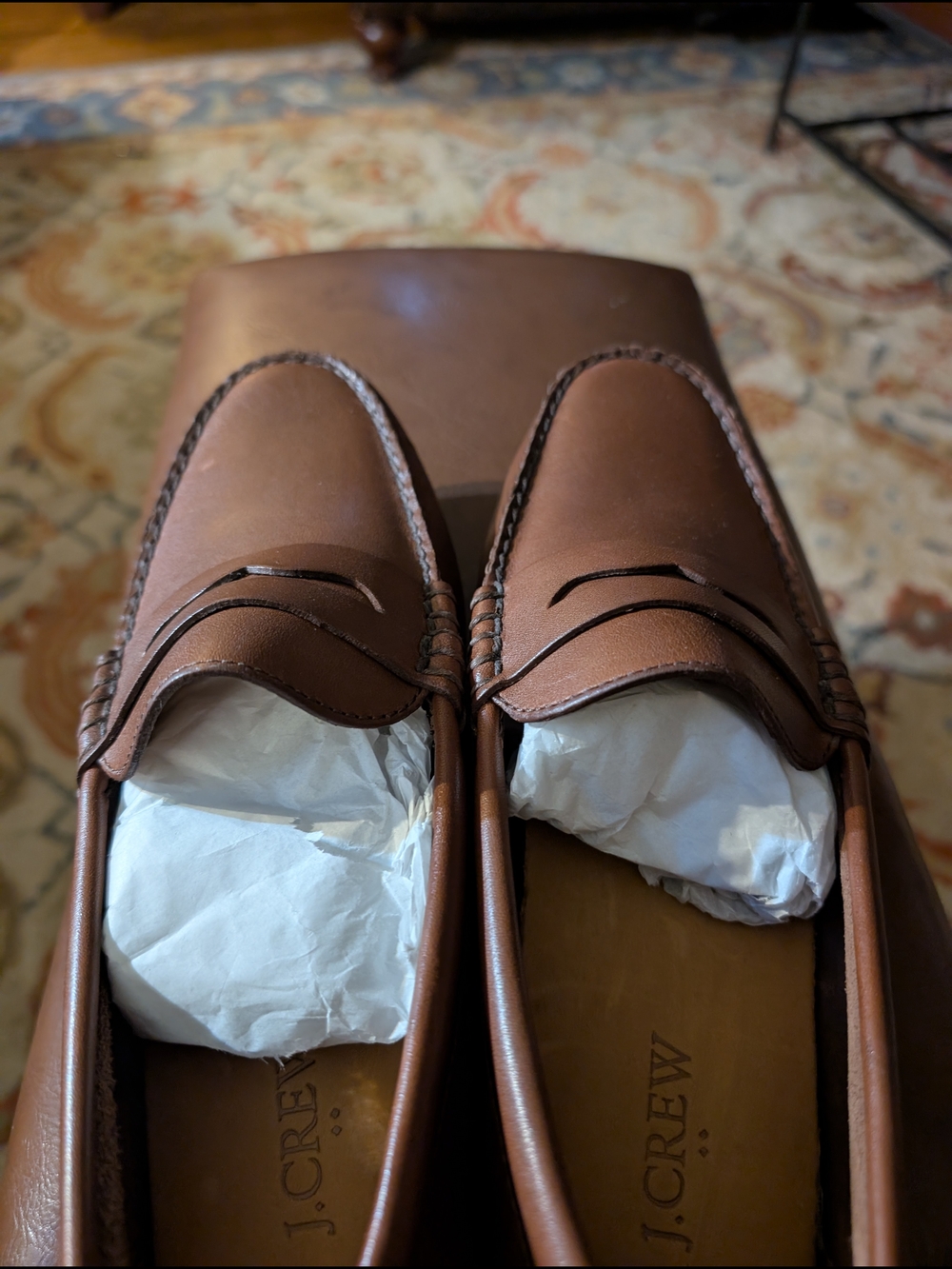 J Crew Factory Mens Brown Leather Driving Shoes 8 - Picture 6 of 6